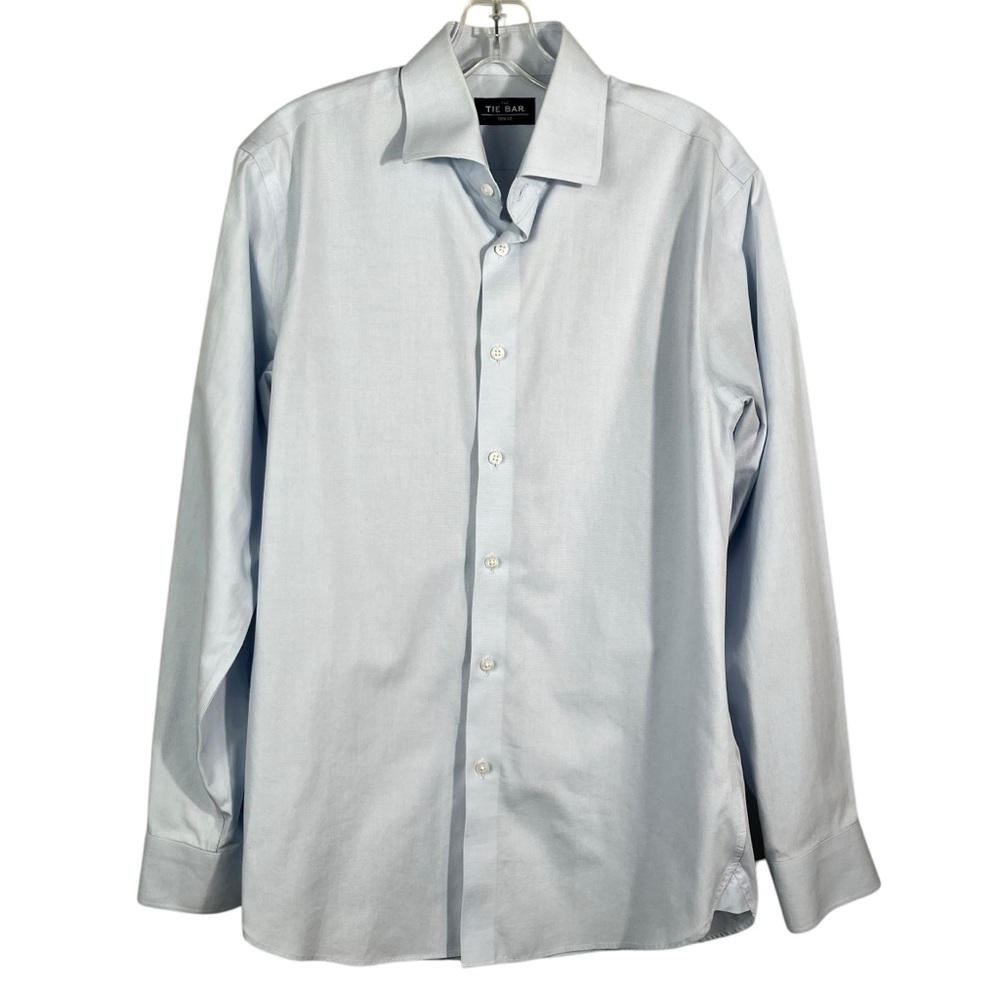 The Tie Bar Trim Fit Mens Collared Button Down Shirt 15 32/33 Formal Office